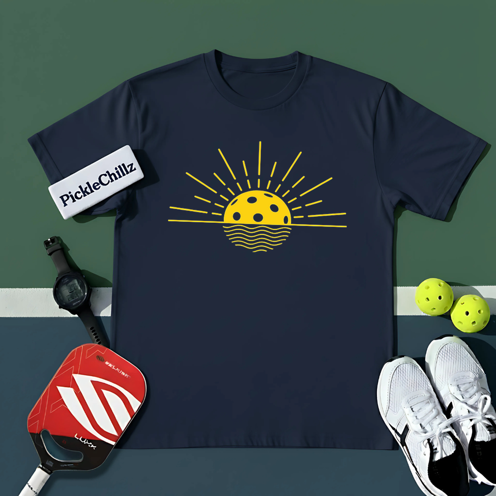 Pickleball Sunset For Player Unisex T-Shirt - Picklechillz