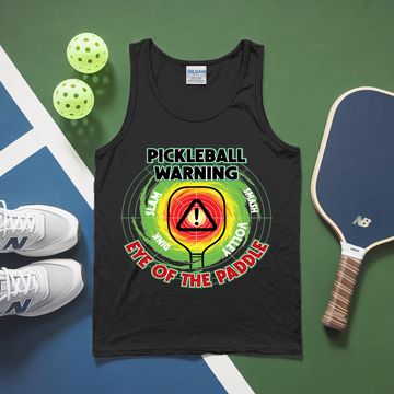 Pickleball Warning: Eye of the Paddle Tank Top - Picklechillz