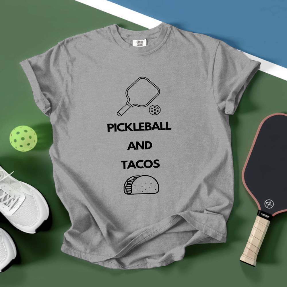 Pickleball and Tacos Unisex Casual T-Shirt - Picklechillz
