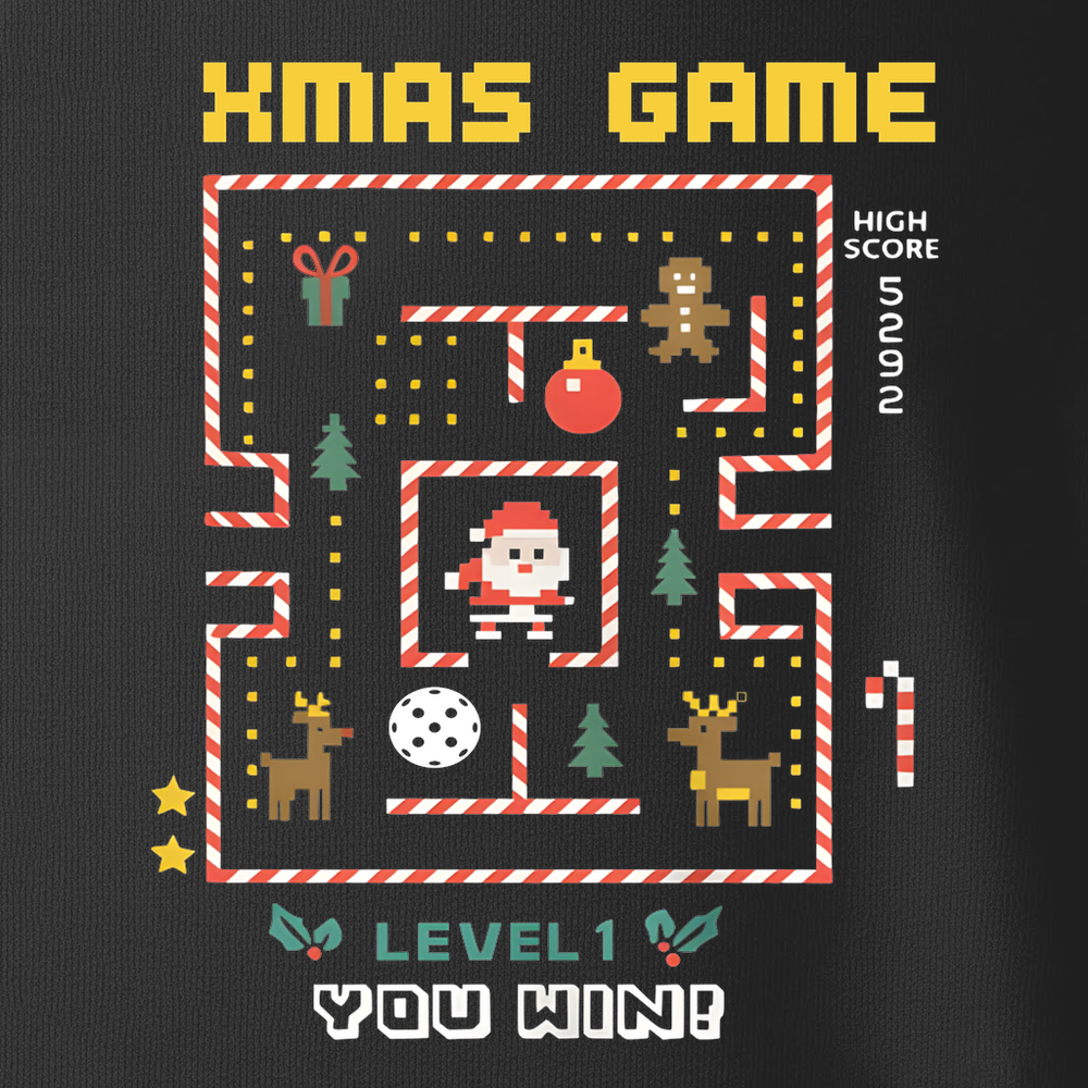 Pixel Ugly Sweater Pickleball Game Unisex T-Shirt - Picklechillz