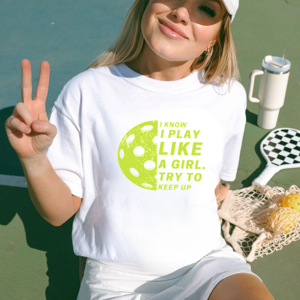 Play Like A Girl Pickleball Unisex T-Shirt - Picklechillz