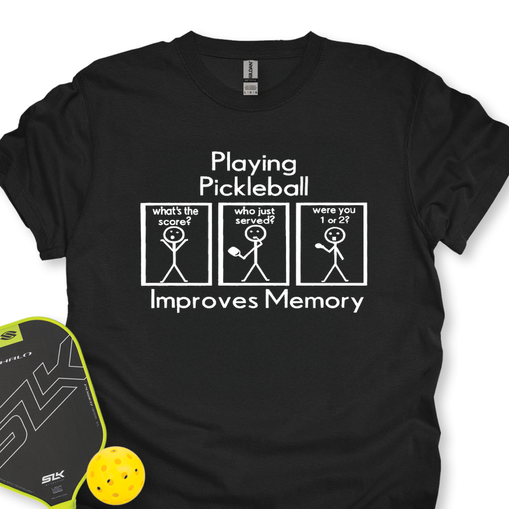 Playing Pickleball Improves Memory Unisex T-Shirt - Picklechillz