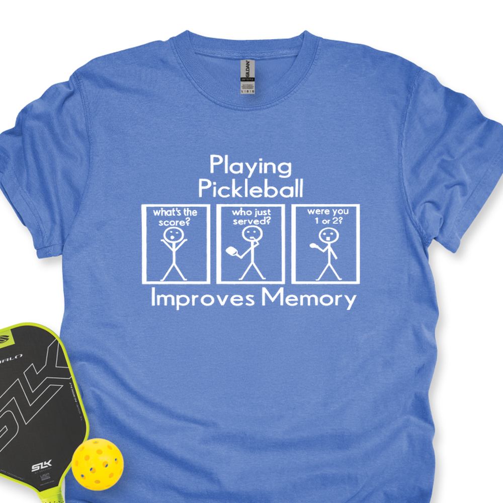 Playing Pickleball Improves Memory Unisex T-Shirt - Picklechillz