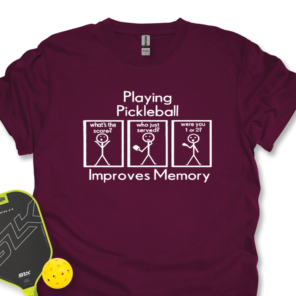 Playing Pickleball Improves Memory Unisex T-Shirt - Picklechillz