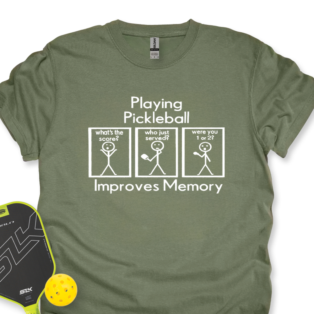 Playing Pickleball Improves Memory Unisex T-Shirt - Picklechillz