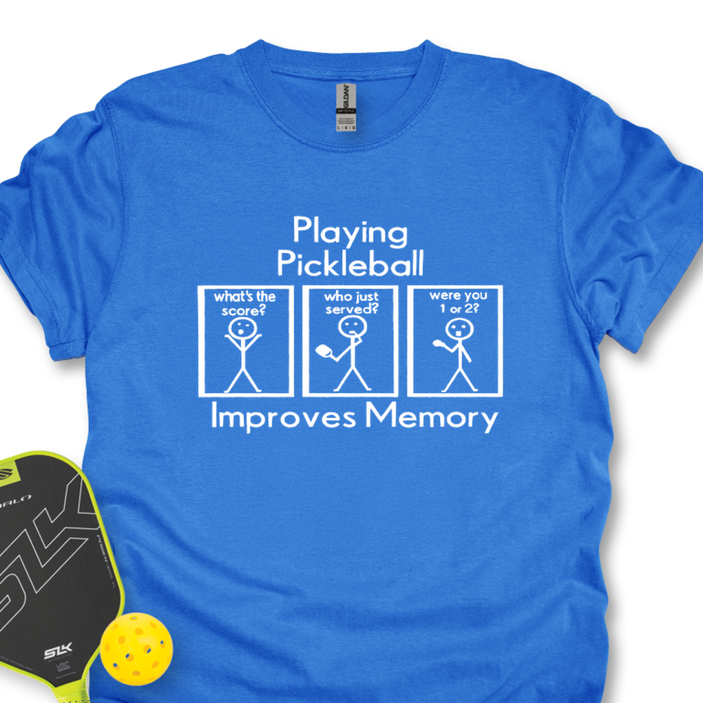 Playing Pickleball Improves Memory Unisex T-Shirt - Picklechillz