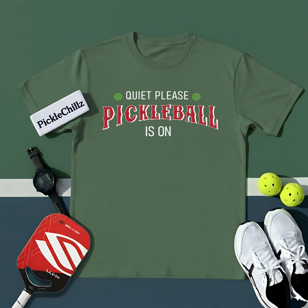 Quiet Please Pickleball Is On Unisex T-Shirt - Picklechillz