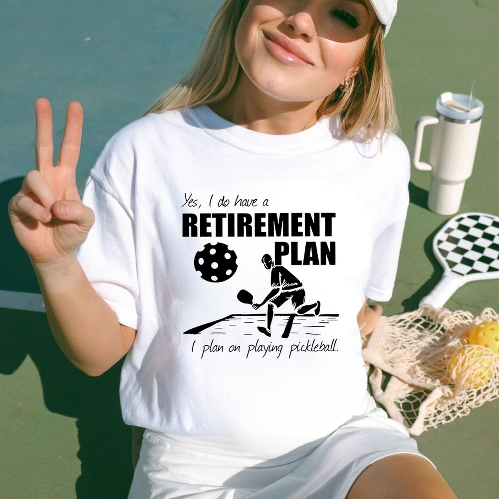 Retirement Plan - Playing Pickleball Unisex T-Shirt - Picklechillz