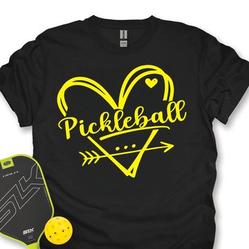Retro Heart Pickleball Graphic Unisex T-Shirt - Picklechillz