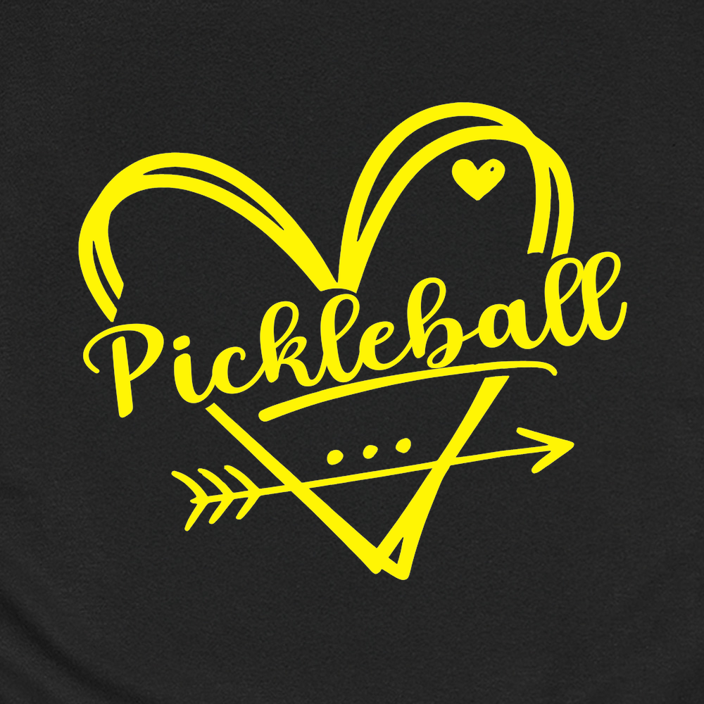 Retro Heart Pickleball Graphic Unisex T-Shirt - Picklechillz