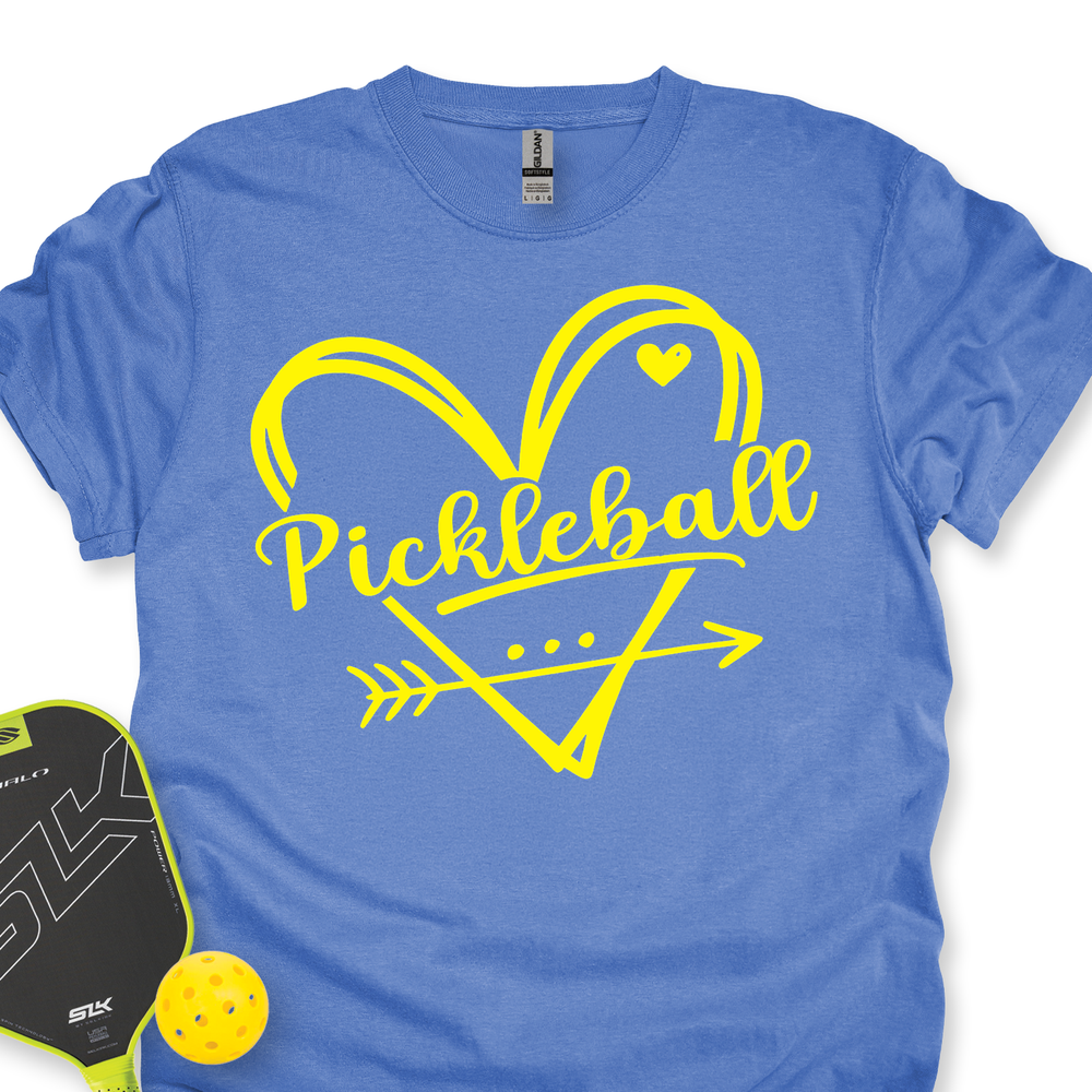 Retro Heart Pickleball Graphic Unisex T-Shirt - Picklechillz
