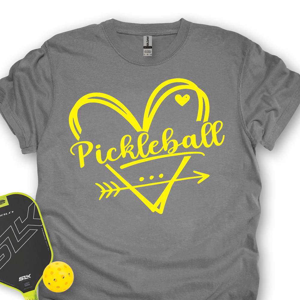 Retro Heart Pickleball Graphic Unisex T-Shirt - Picklechillz