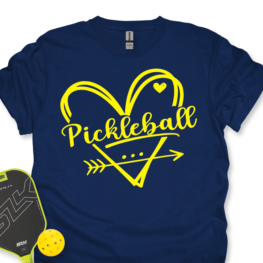 Retro Heart Pickleball Graphic Unisex T-Shirt - Picklechillz