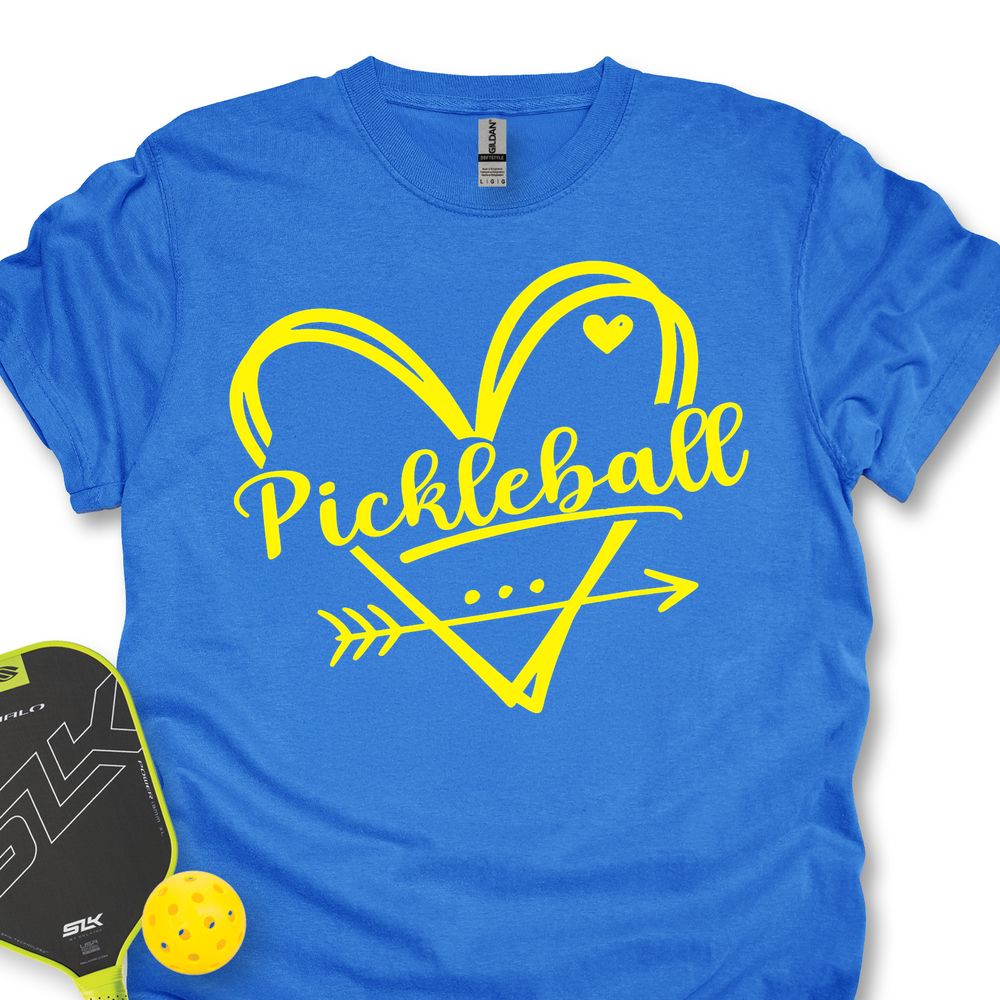 Retro Heart Pickleball Graphic Unisex T-Shirt - Picklechillz