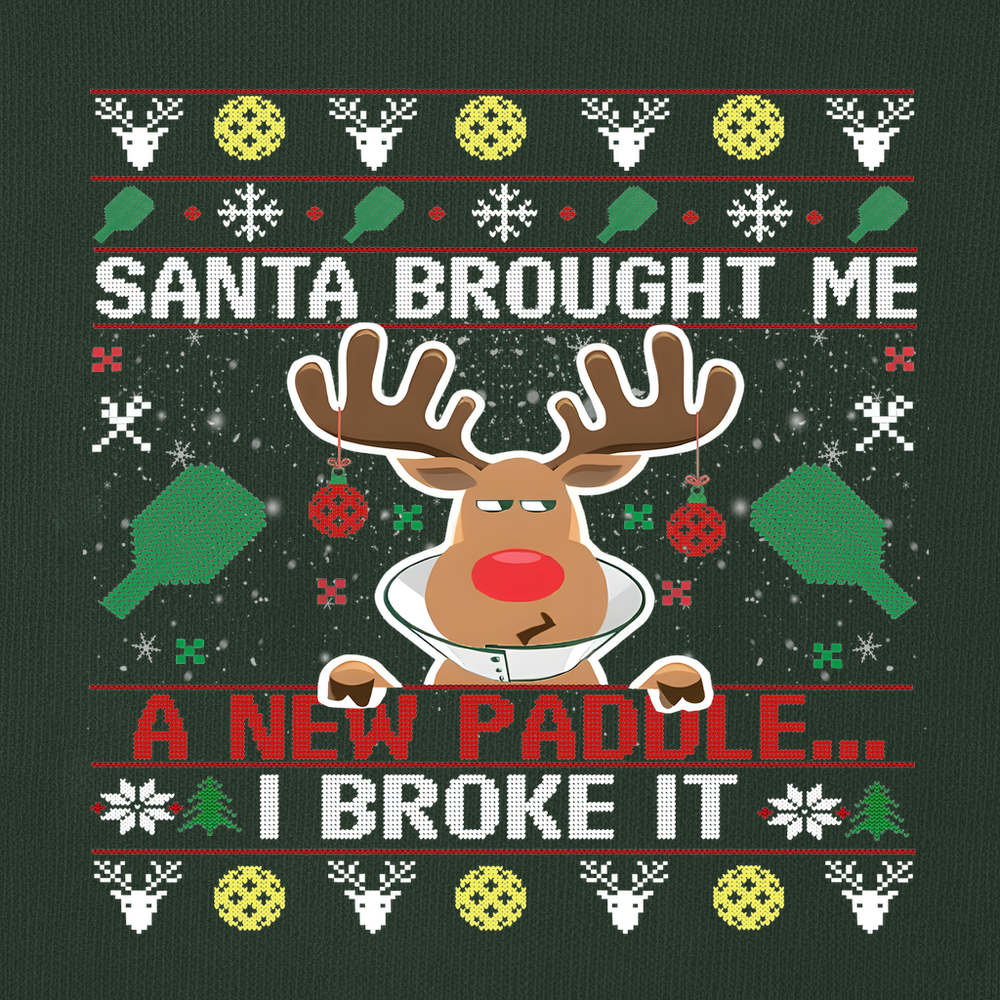 Santa Brought Me A New Paddle... I Broke It Sweatshirt - Picklechillz
