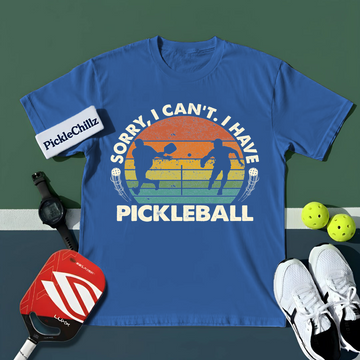 Sorry, I Can’t. I Have Pickleball. Retro v1 Unisex T-Shirt - Picklechillz