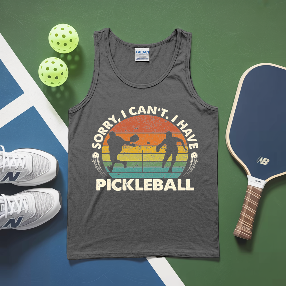 Sorry, I Can’t. I Have Pickleball. Retro v1  Tank Top - Picklechillz