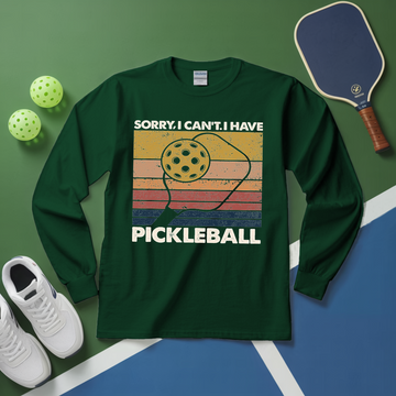 Sorry, I Can’t. I Have Pickleball. Retro v2 Long Sleeve - Picklechillz