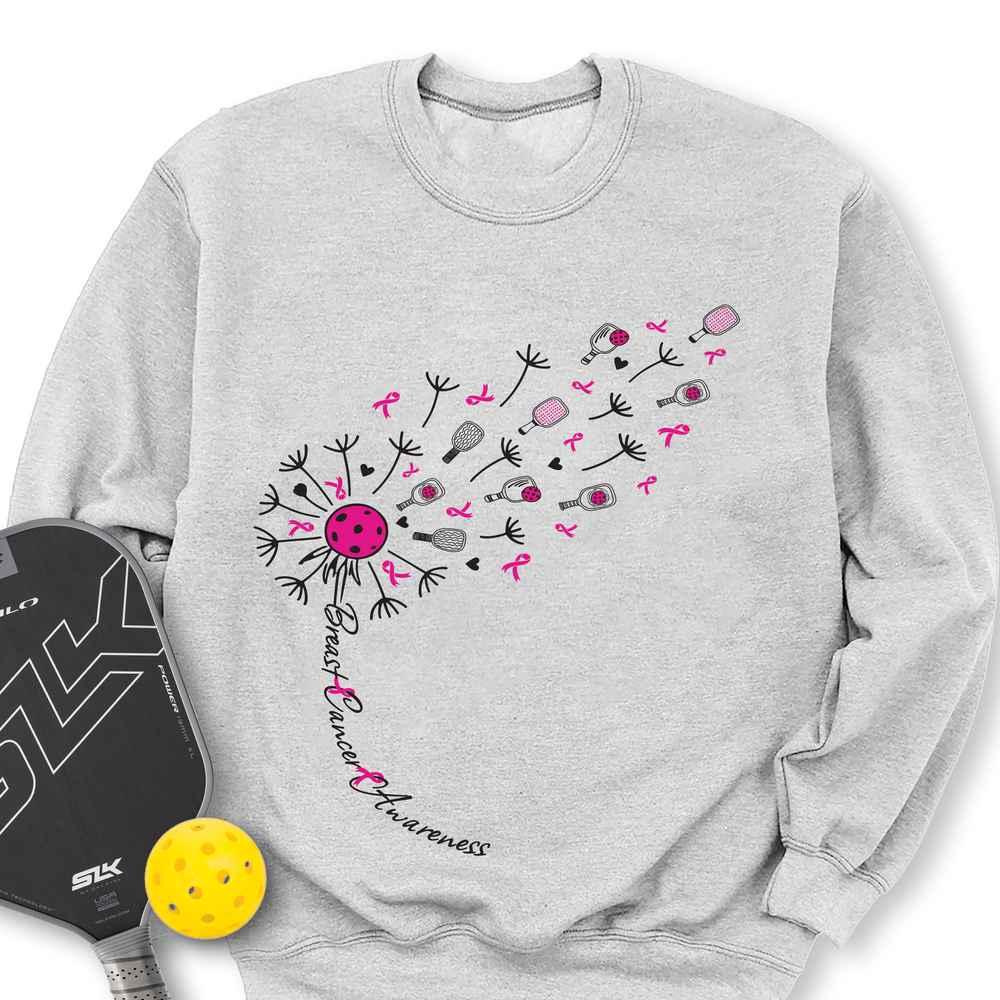 Sunflower Pickleball Breast Cancer Sweatshirt - Picklechillz