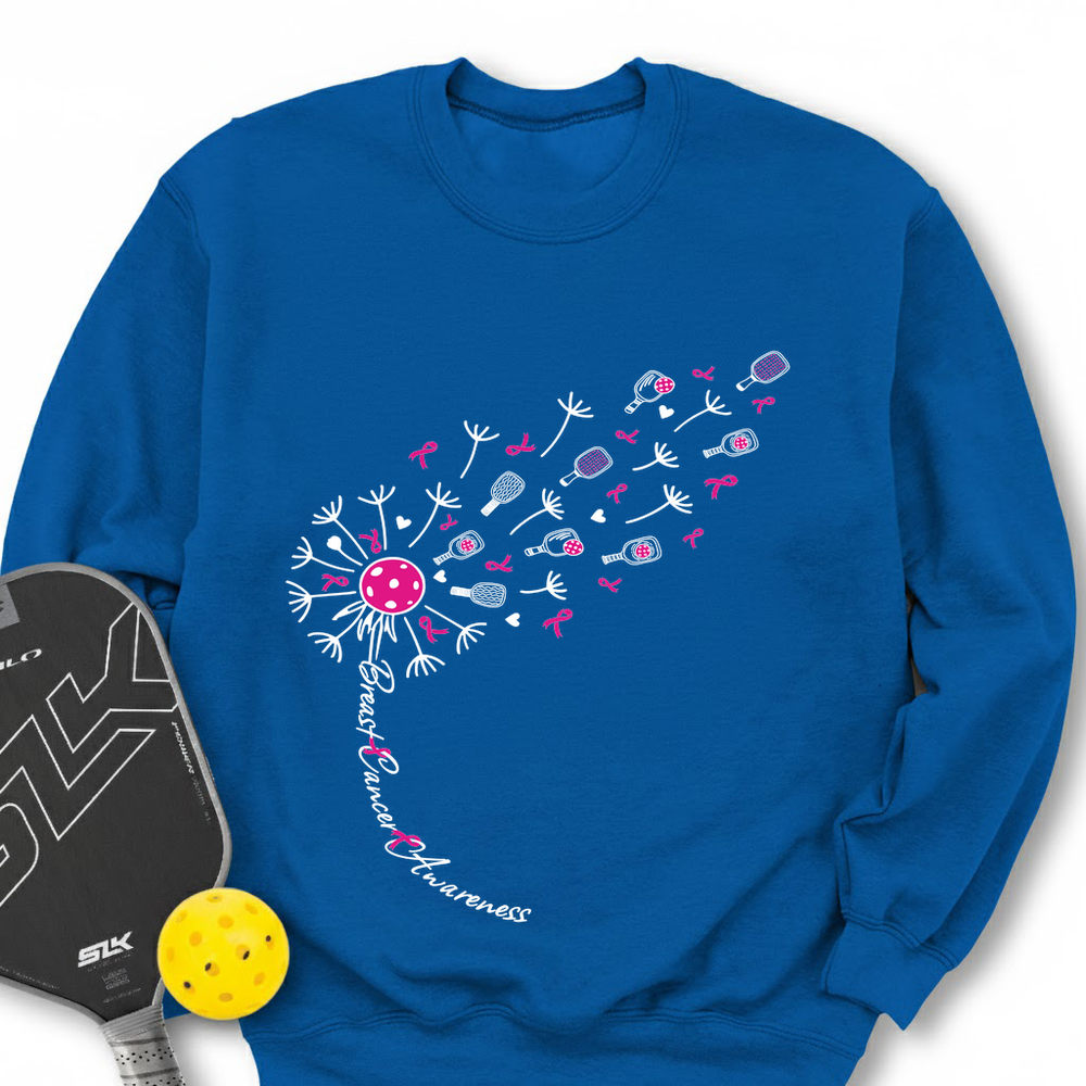 Sunflower Pickleball Breast Cancer Sweatshirt - Picklechillz