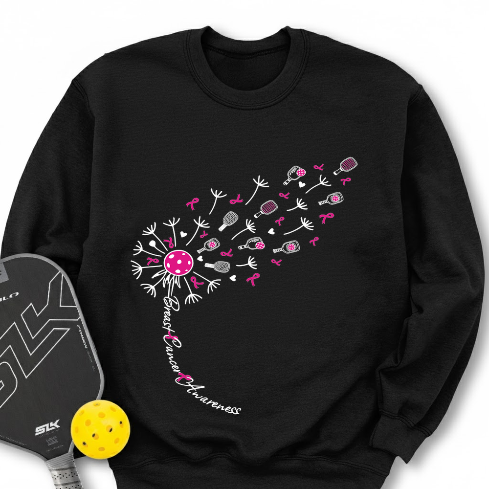 Sunflower Pickleball Breast Cancer Sweatshirt - Picklechillz