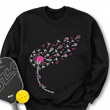 Sunflower Pickleball Breast Cancer Sweatshirt - Picklechillz