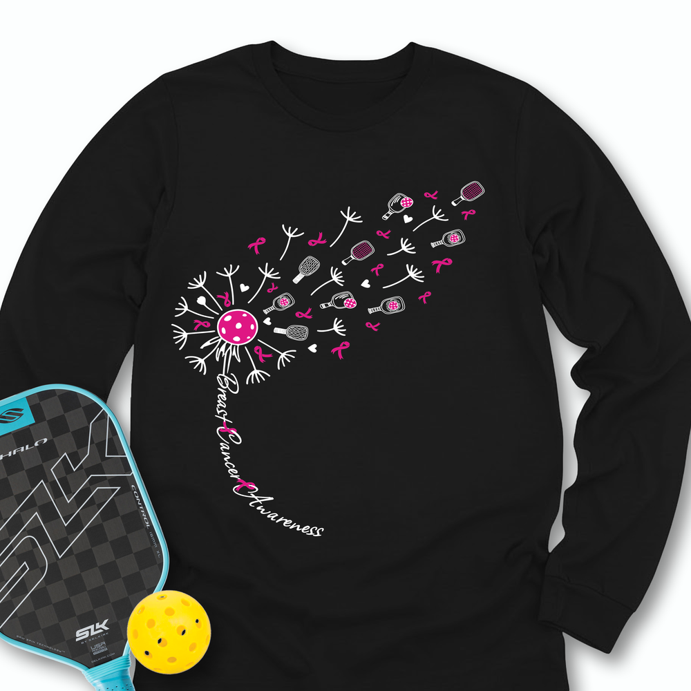 Sunflower Pickleball Breast Cancer Long Sleeve - Picklechillz