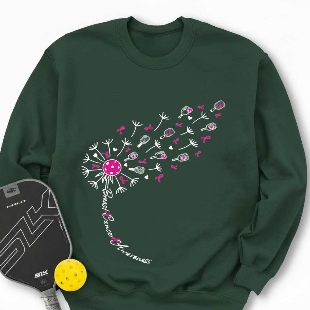 Sunflower Pickleball Breast Cancer Sweatshirt - Picklechillz