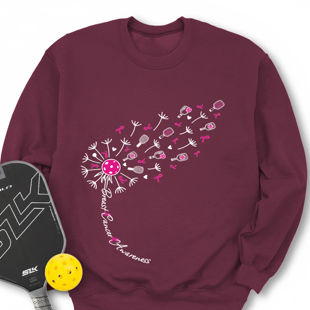 Sunflower Pickleball Breast Cancer Sweatshirt - Picklechillz