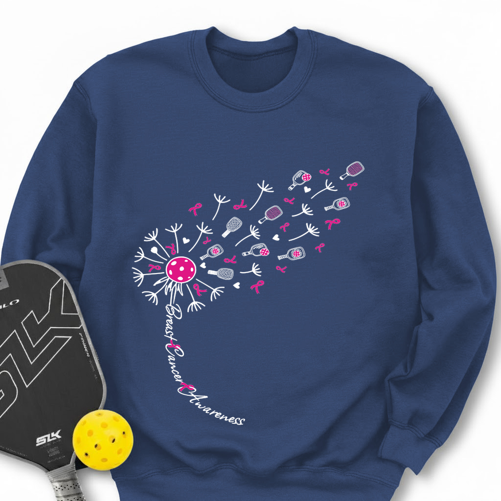 Sunflower Pickleball Breast Cancer Sweatshirt - Picklechillz