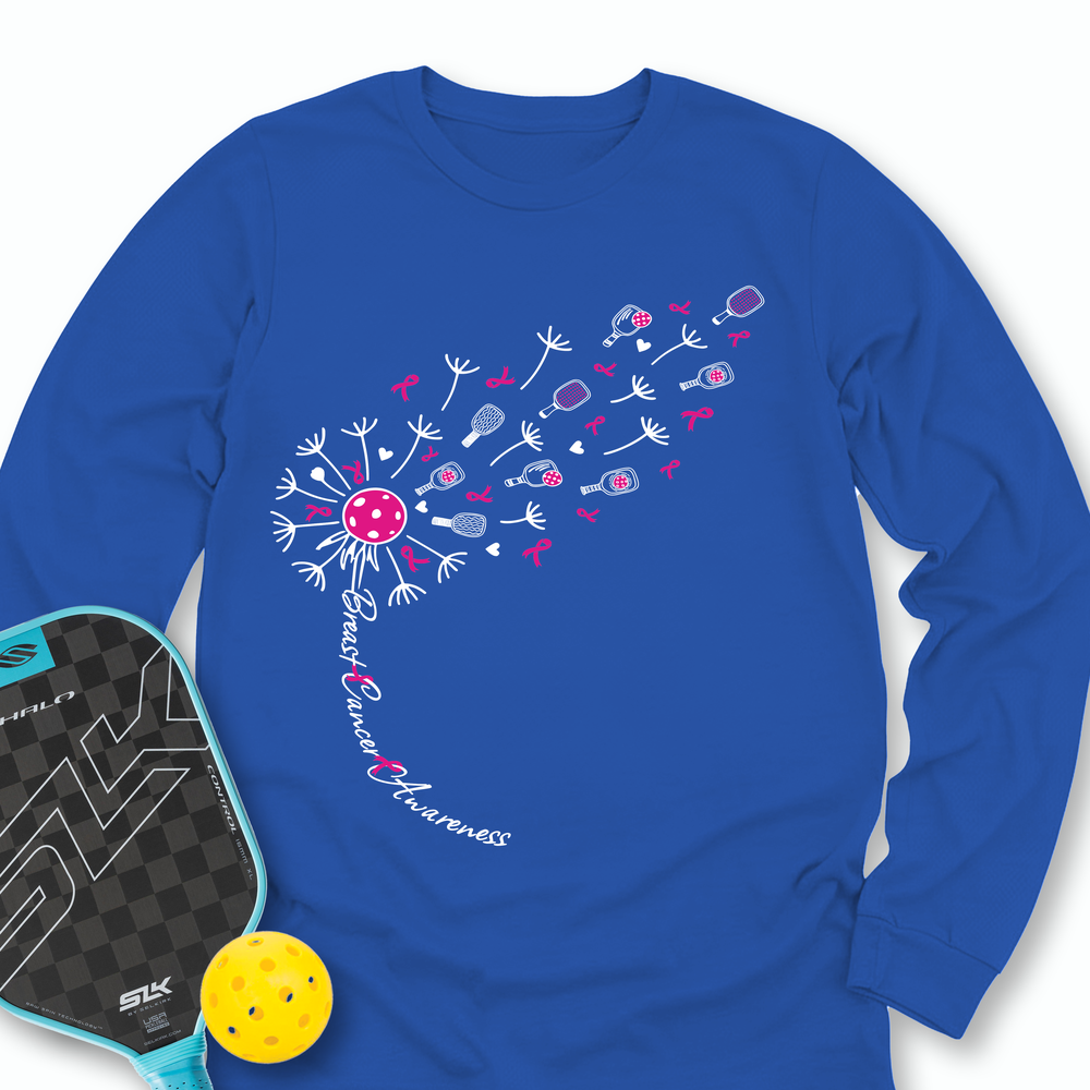 Sunflower Pickleball Breast Cancer Long Sleeve - Picklechillz