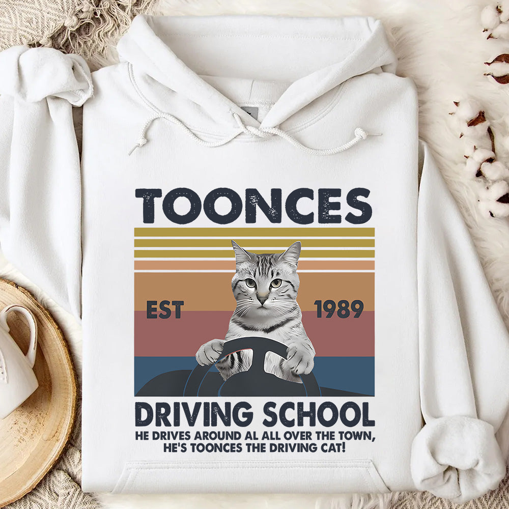 Toonces The Driving Cat Hoodie – Picklechillz Funny Retro Driving School Sweatshirt
