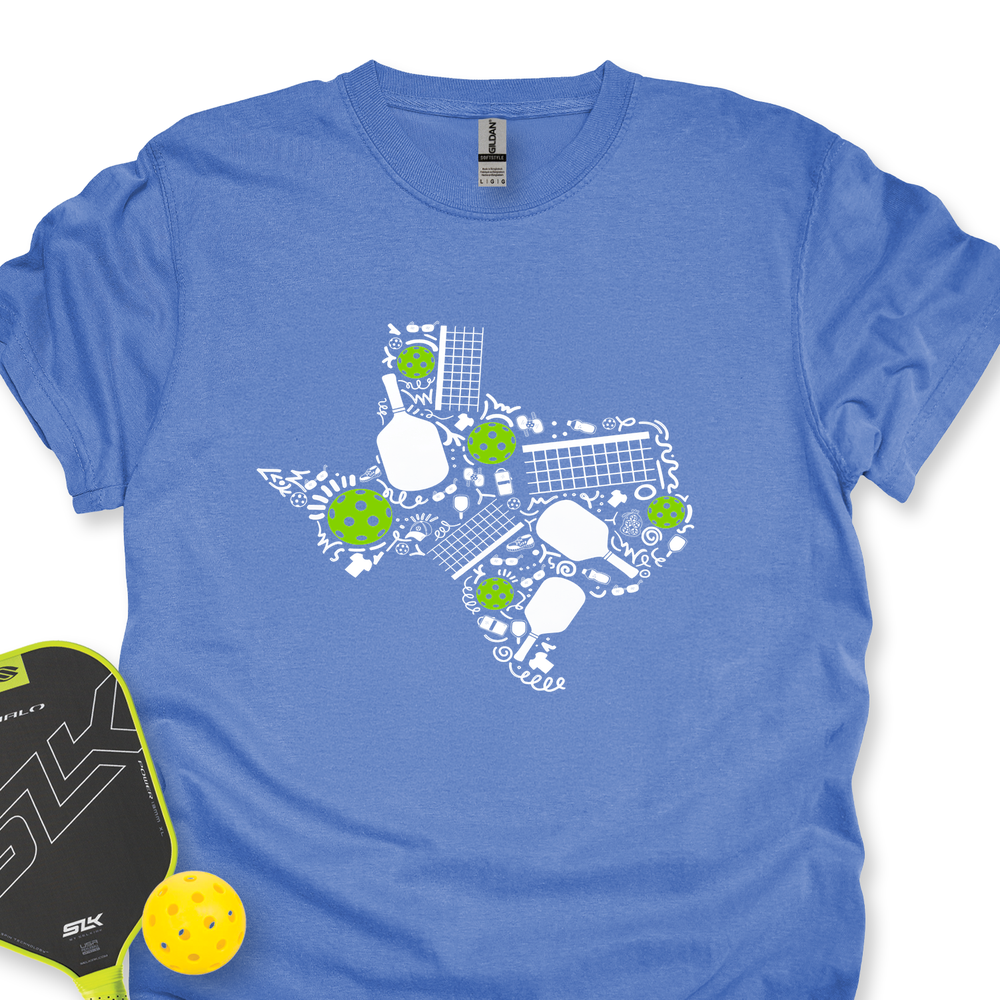Texas Pickleball Map Unisex T-Shirt - Picklechillz