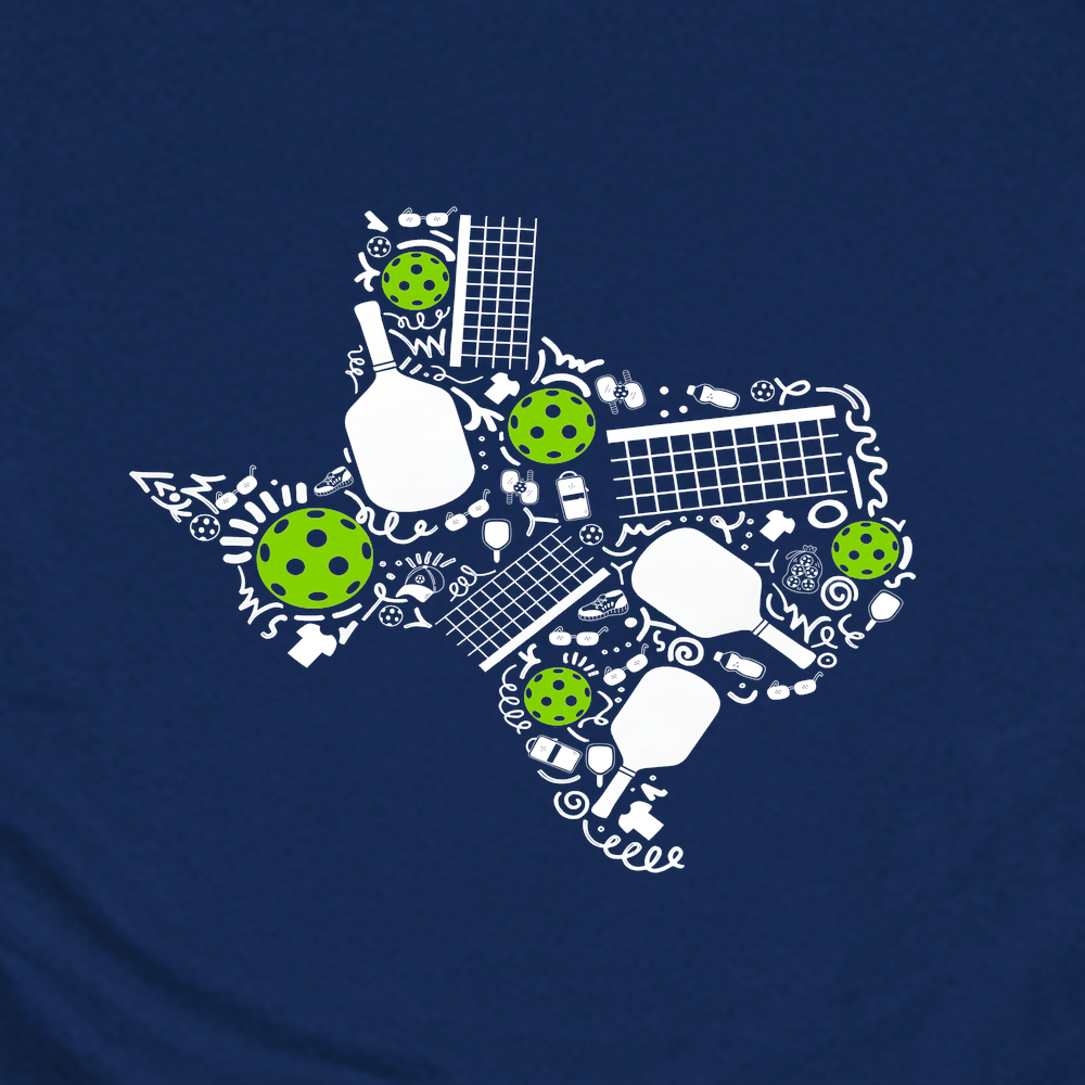 Texas Pickleball Map Unisex T-Shirt - Picklechillz