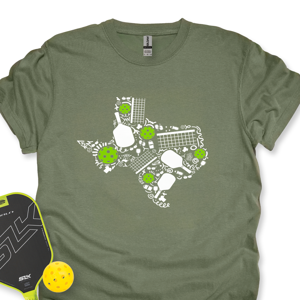 Texas Pickleball Map Unisex T-Shirt - Picklechillz