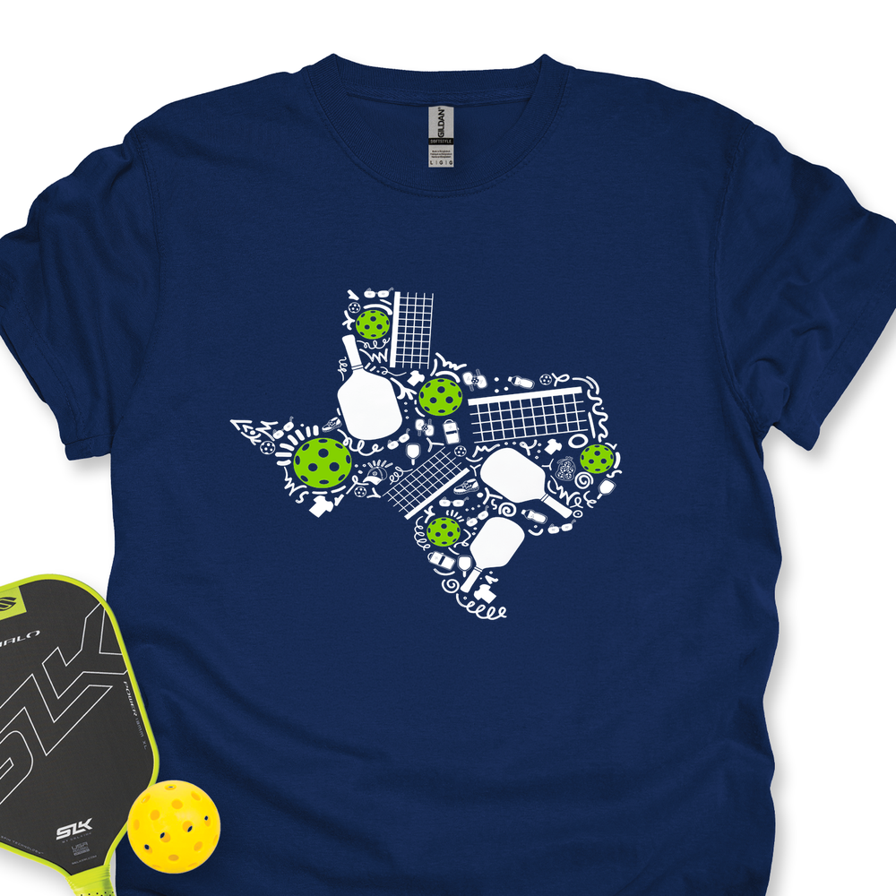 Texas Pickleball Map Unisex T-Shirt - Picklechillz