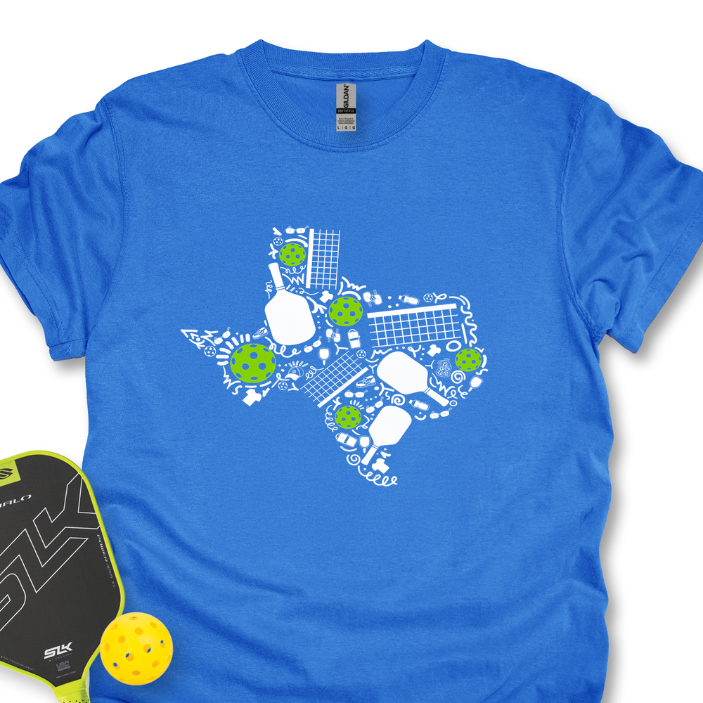 Texas Pickleball Map Unisex T-Shirt - Picklechillz