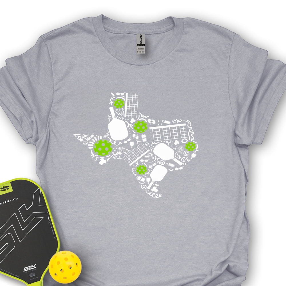Texas Pickleball Map Unisex T-Shirt - Picklechillz