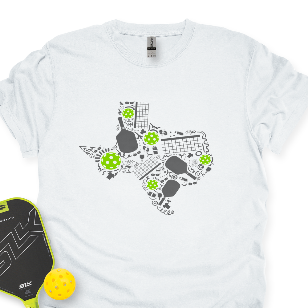 Texas Pickleball Map Unisex T-Shirt - Picklechillz