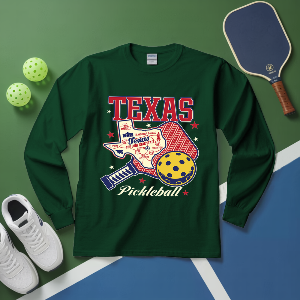 Texas Pickleball Players and Sports Lovers Long Sleeve - Picklechillz