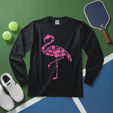 The Pickleball Flamingo Funny Long Sleeve - Picklechillz
