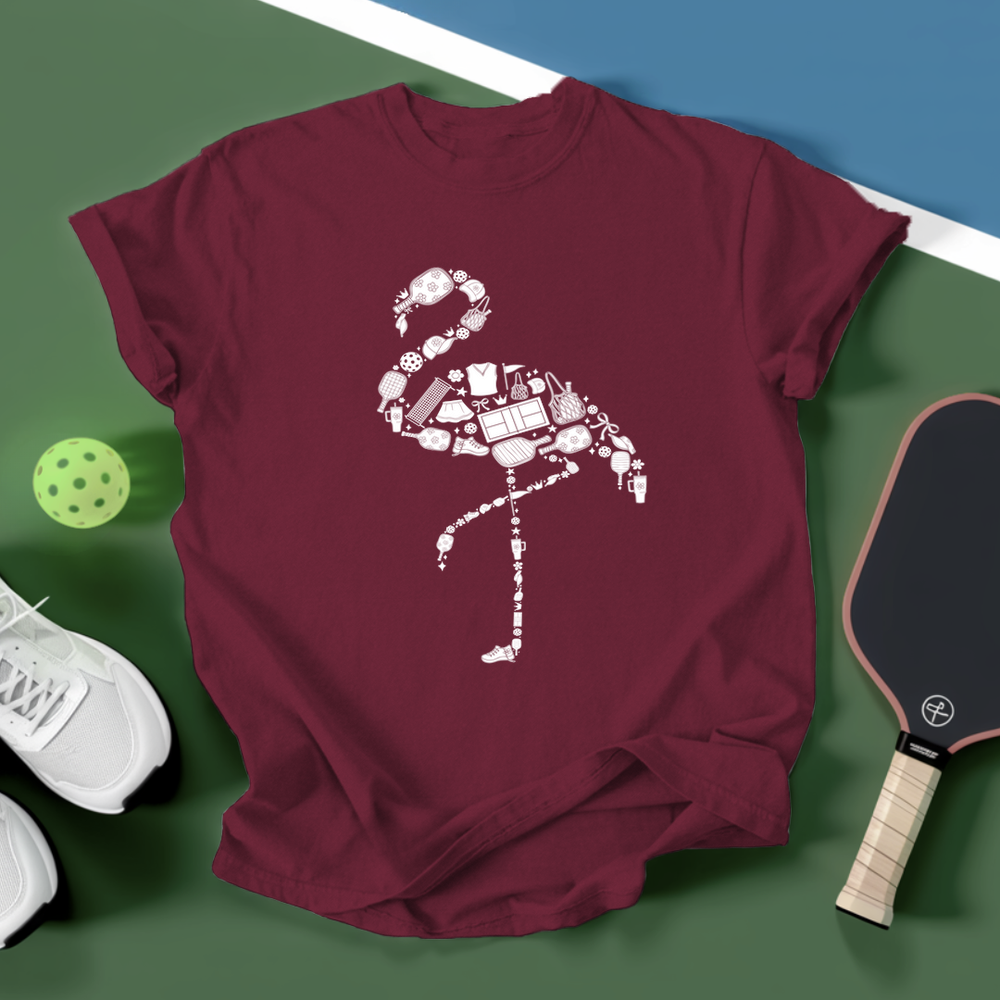 The Pickleball Flamingo Funny Unisex T-Shirt - Picklechillz