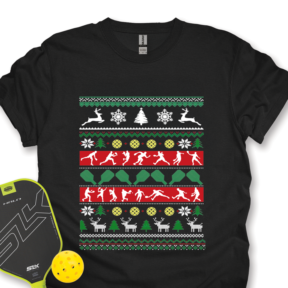 Ugly Christmas Graphic Pickleball Unisex T-Shirt - Picklechillz