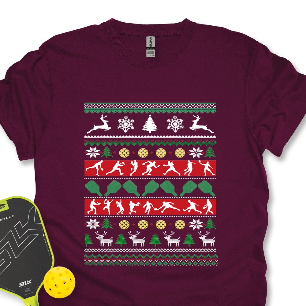 Ugly Christmas Graphic Pickleball Unisex T-Shirt - Picklechillz