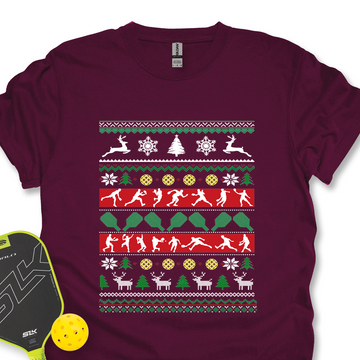 Ugly Christmas Graphic Pickleball Unisex T-Shirt - Picklechillz