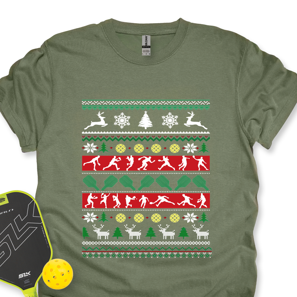 Ugly Christmas Graphic Pickleball Unisex T-Shirt - Picklechillz