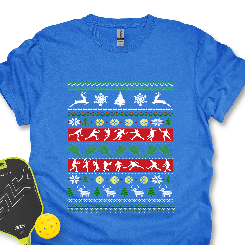 Ugly Christmas Graphic Pickleball Unisex T-Shirt - Picklechillz