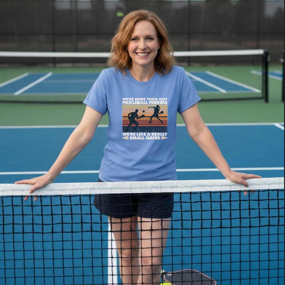 We're More Than Just Pickleball Friends We're like A Really Small Gang Vintage Unisex T-Shirt - Picklechillz