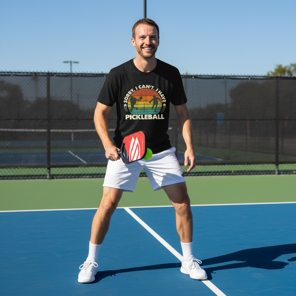 Sorry, I Can’t. I Have Pickleball. Retro v1 Unisex T-Shirt - Picklechillz