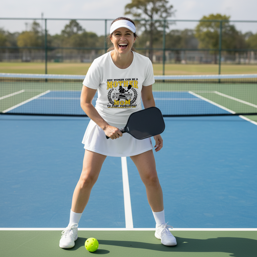 Any Woman Can Be A Mother, Mom To Play Pickleball  V1 Unisex T-Shirt - Picklechillz